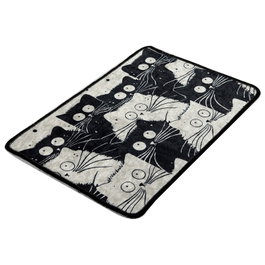 Mijölnir White Cats Djt Alfombrilla de Baño 100% Poliéster Antideslizante Antialérgica Lavable a Máquina 40x60 cm